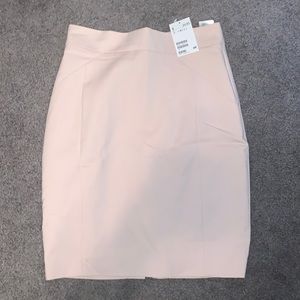 Tan pencil skirt